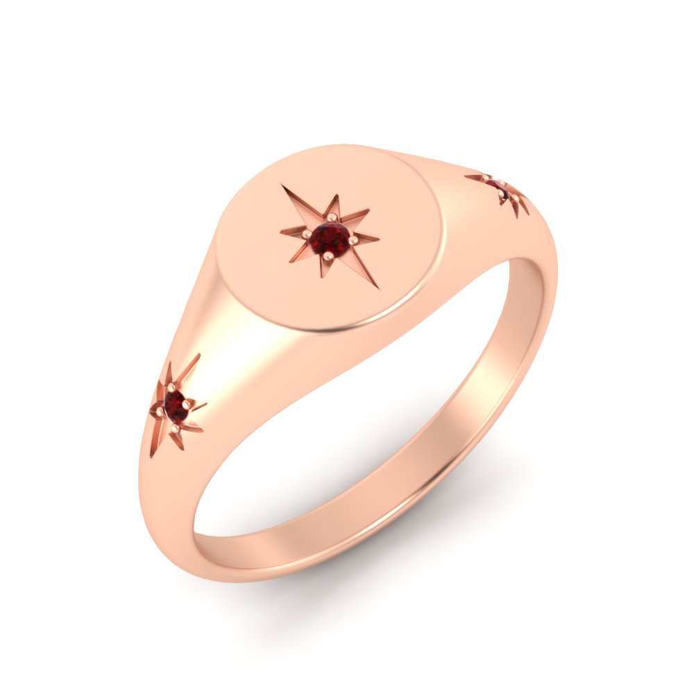 Vintage Starburst Signet Ring