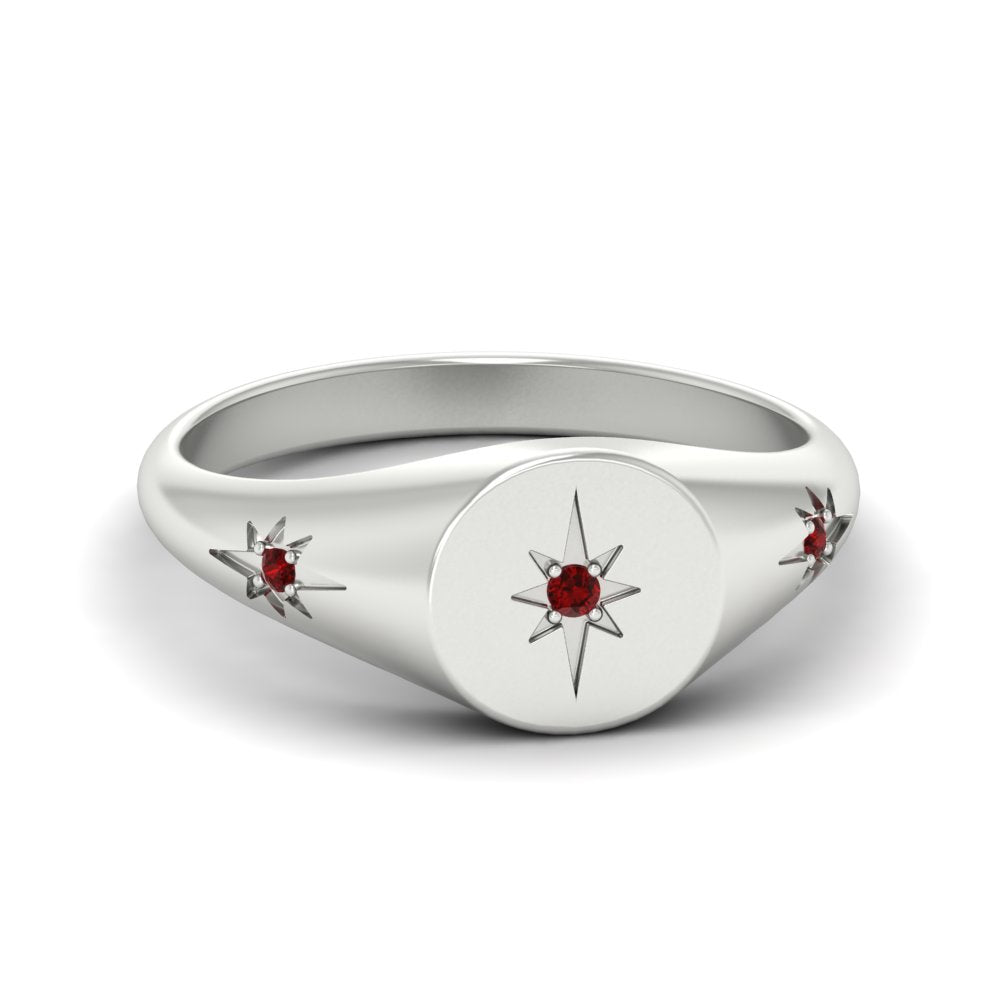 Vintage Starburst Signet Ring