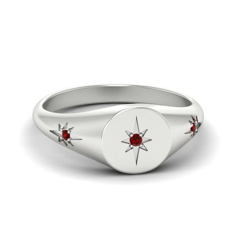 Vintage Starburst Signet Ring