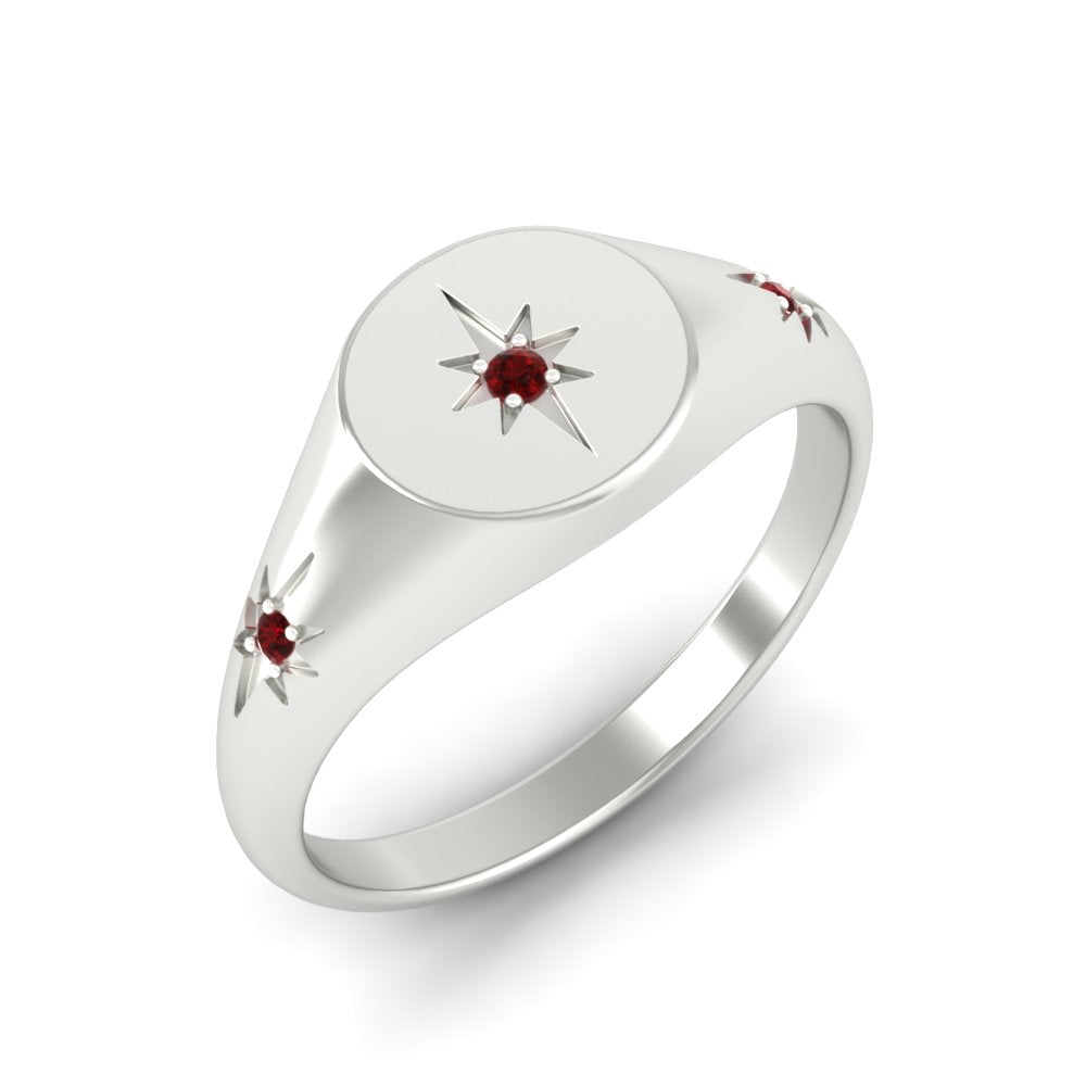 Vintage Starburst Signet Ring