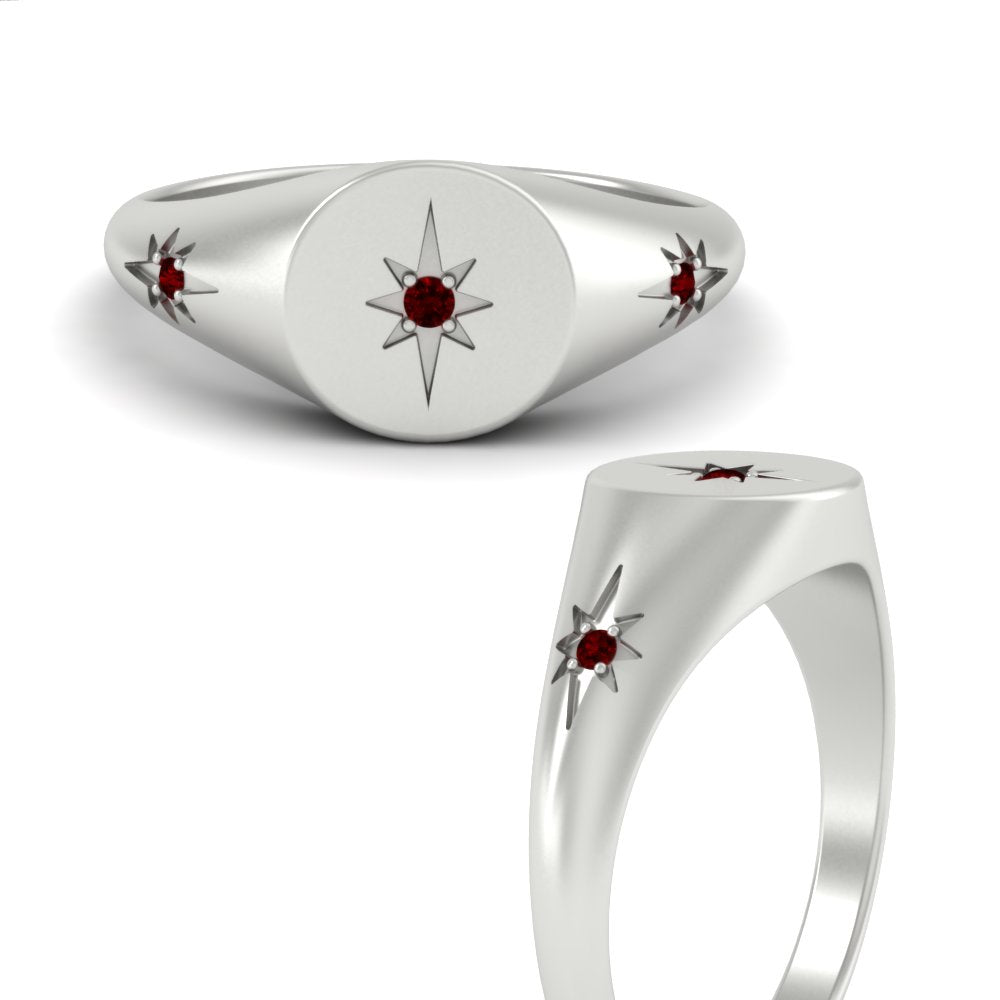 Vintage Starburst Signet Ring