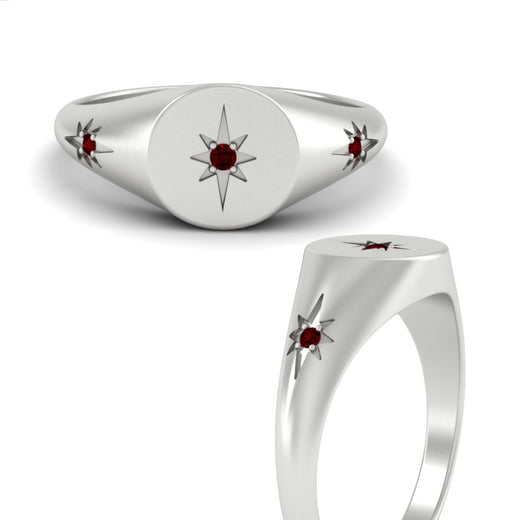 Vintage Starburst Signet Ring