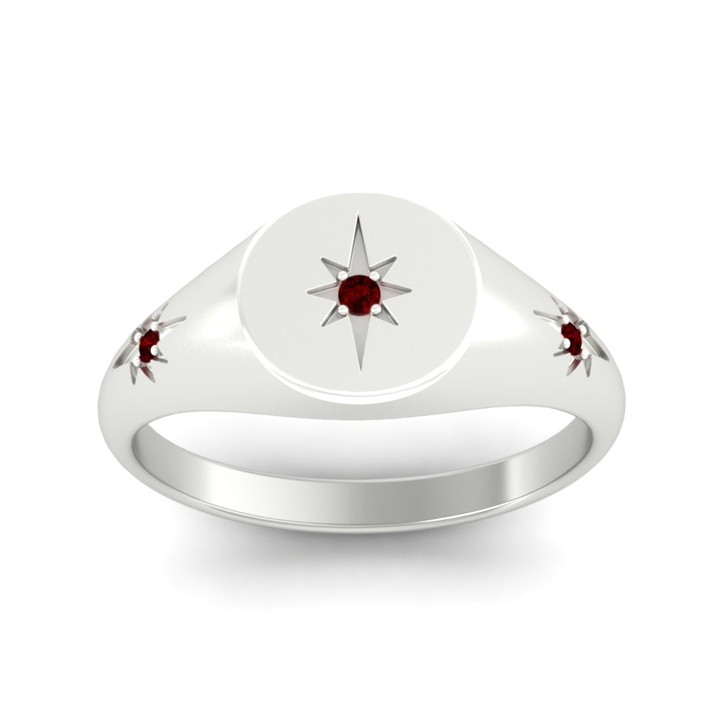 Vintage Starburst Signet Ring