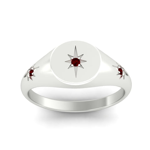 Vintage Starburst Signet Ring