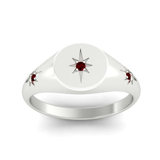 Vintage Starburst Signet Ring