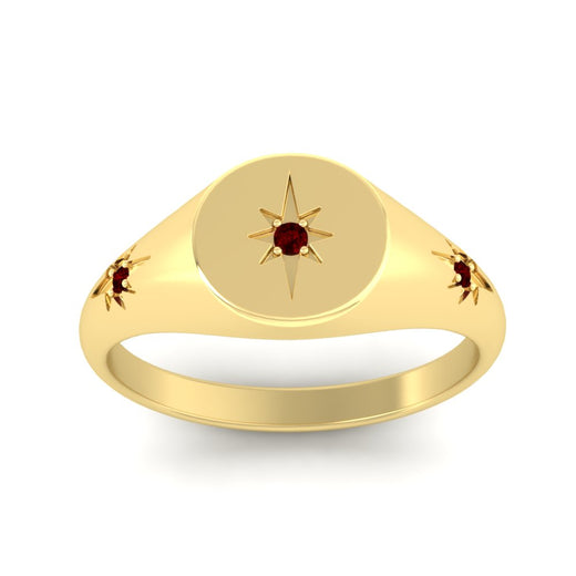 Vintage Starburst Signet Ring