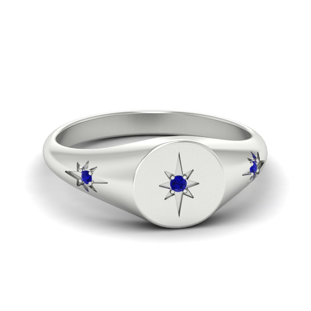 Vintage Starburst Signet Ring