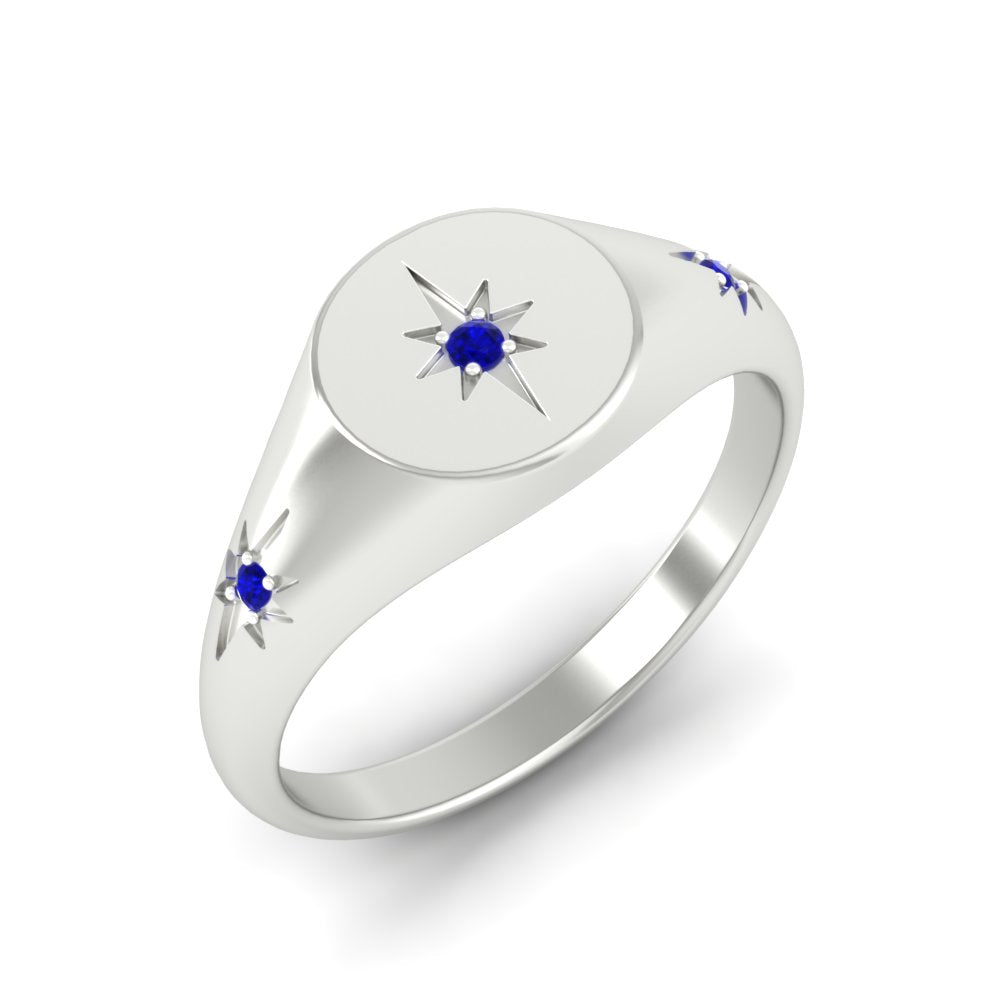 Vintage Starburst Signet Ring