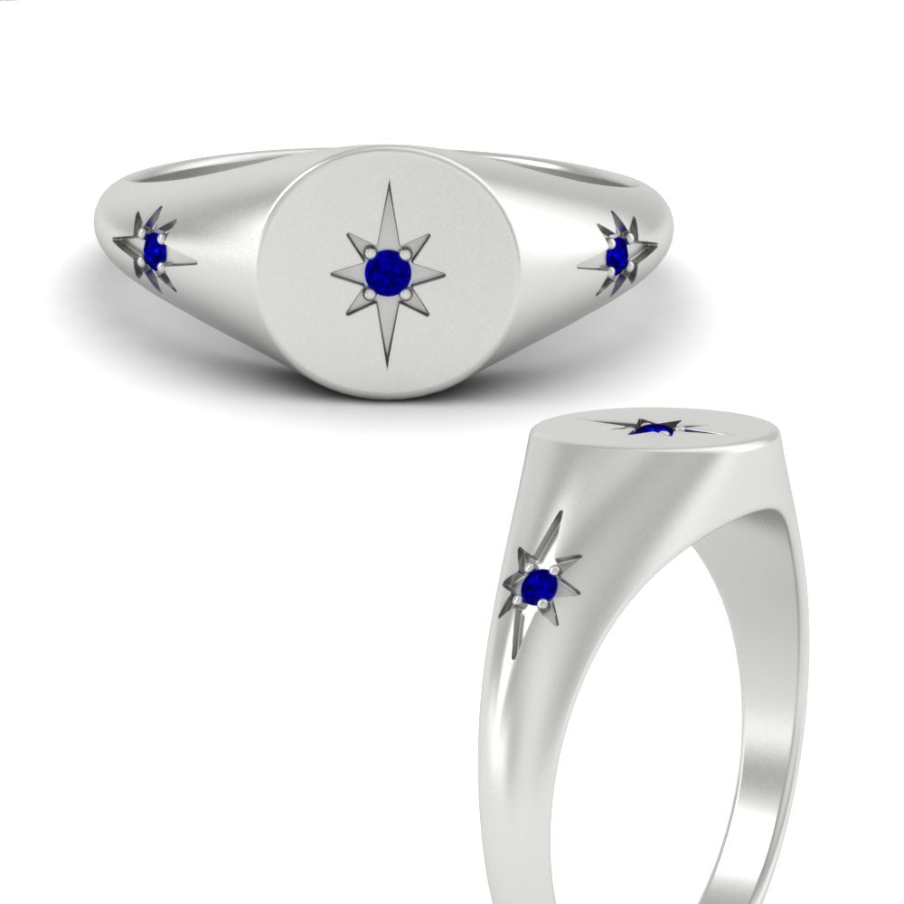 Vintage Starburst Signet Ring