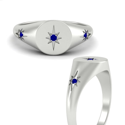 Vintage Starburst Signet Ring