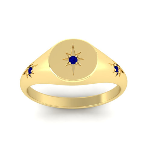 Vintage Starburst Signet Ring