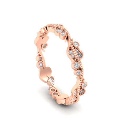 Vintage Wave Diamond Band