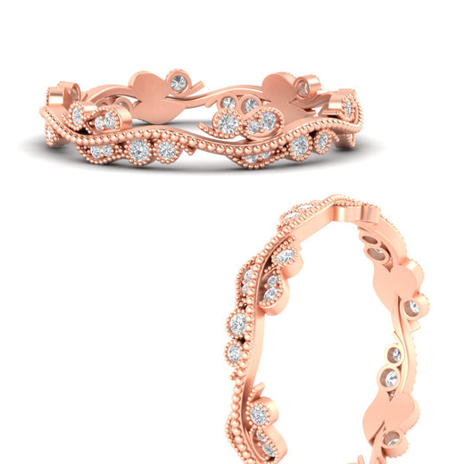 Vintage Wave Diamond Band