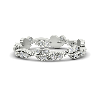 Vintage Wave Diamond Band