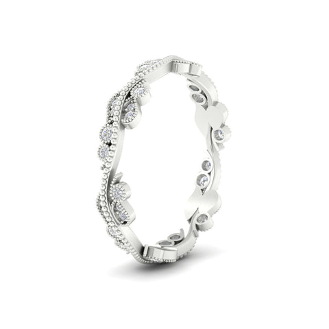 Vintage Wave Diamond Band