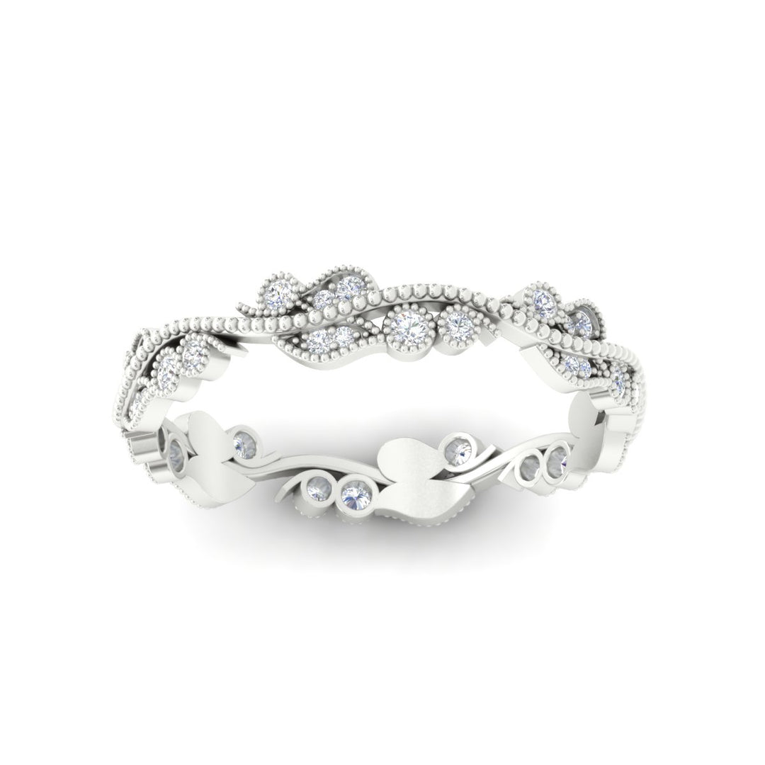 Vintage Wave Diamond Band