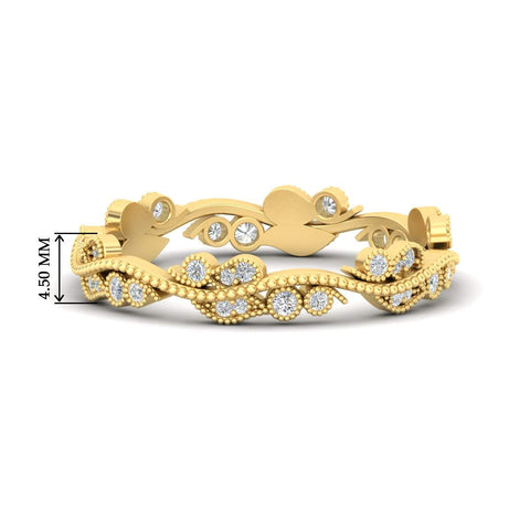 Vintage Wave Diamond Band