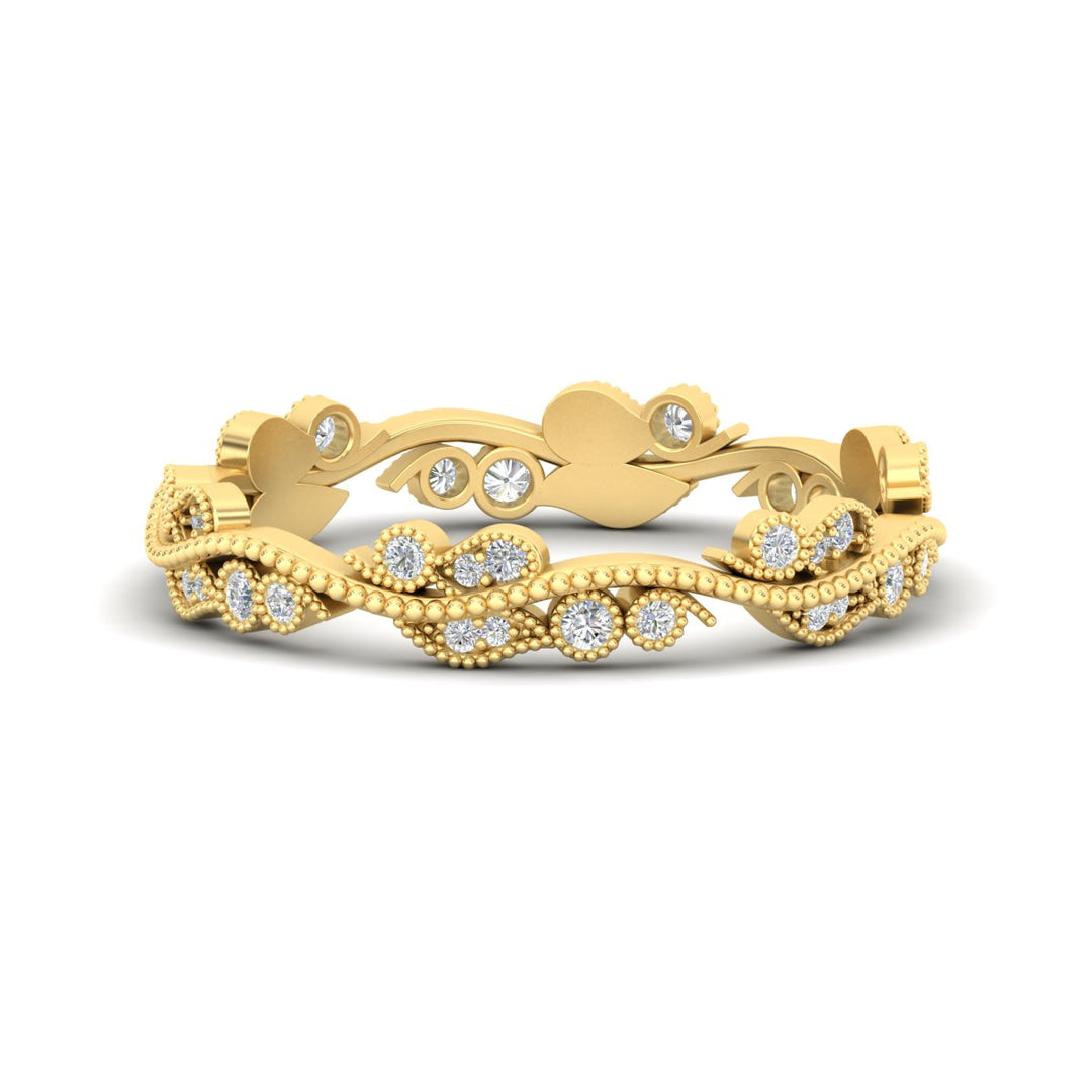 Vintage Wave Diamond Band