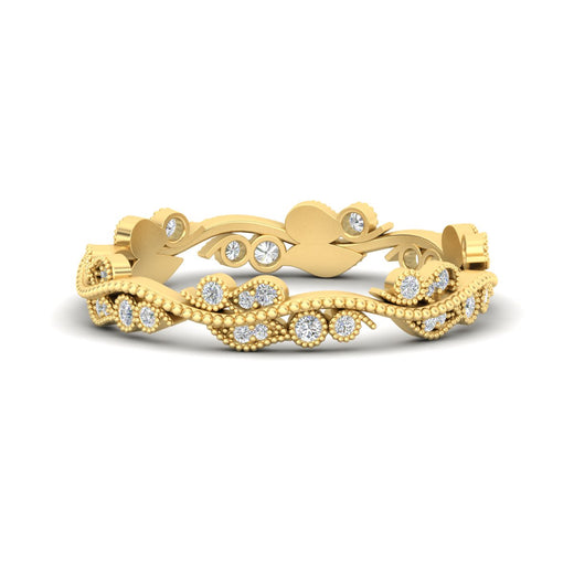 Vintage Wave Diamond Band