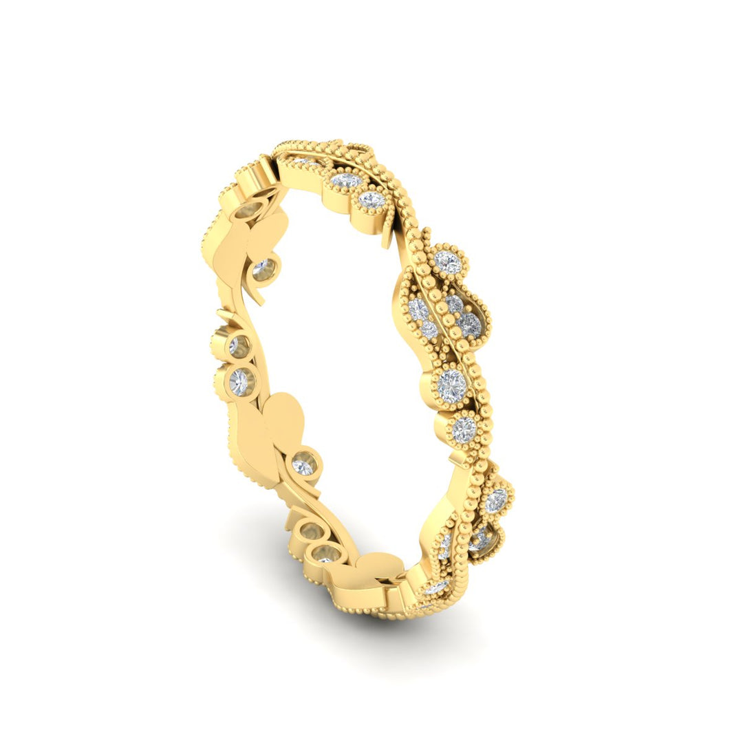 Vintage Wave Diamond Band