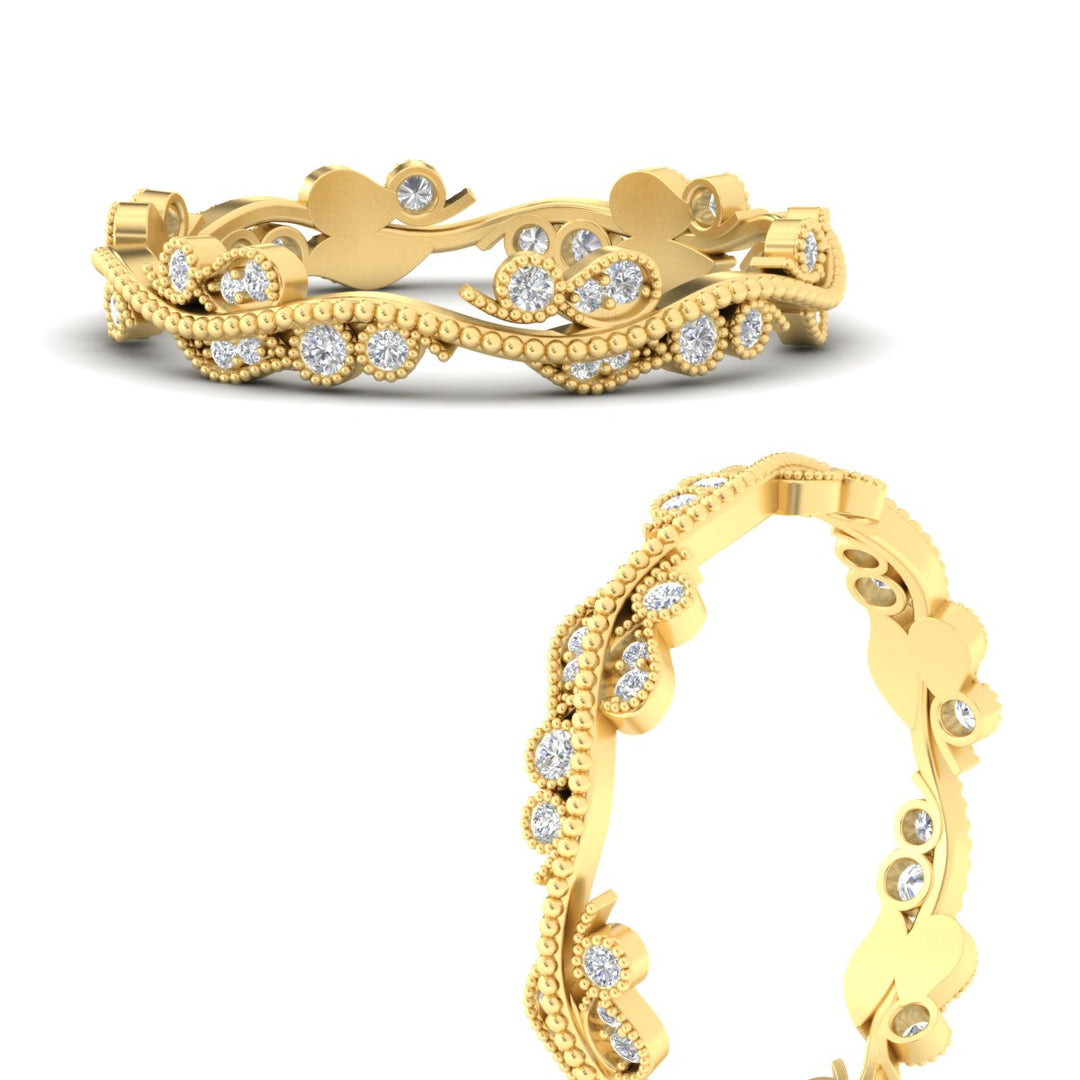 Vintage Wave Diamond Band