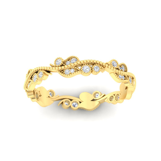 Vintage Wave Diamond Band