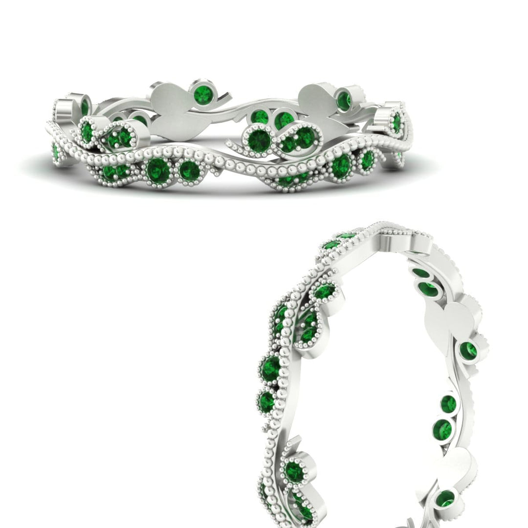 Vintage Wave Diamond Band