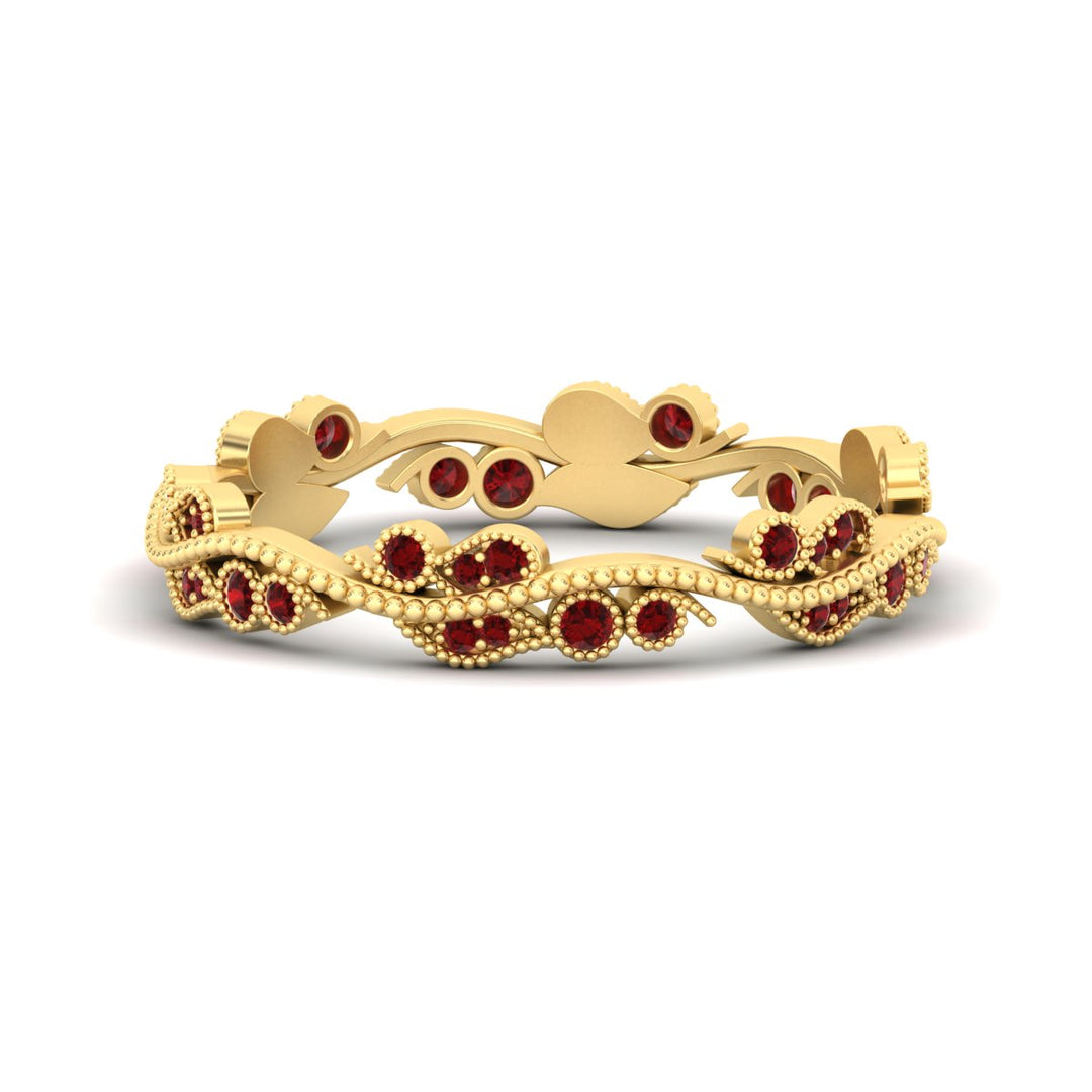 Vintage Wave Diamond Band