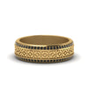 Load image into Gallery viewer, vintage-wide-black-diamond-eternity-band-for-her-in-yellow-gold-FDEWB8645GBLACK-NL-YG