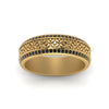 Load image into Gallery viewer, vintage-wide-black-diamond-eternity-band-for-her-in-yellow-gold-FDEWB8645GBLACK-NL-YG