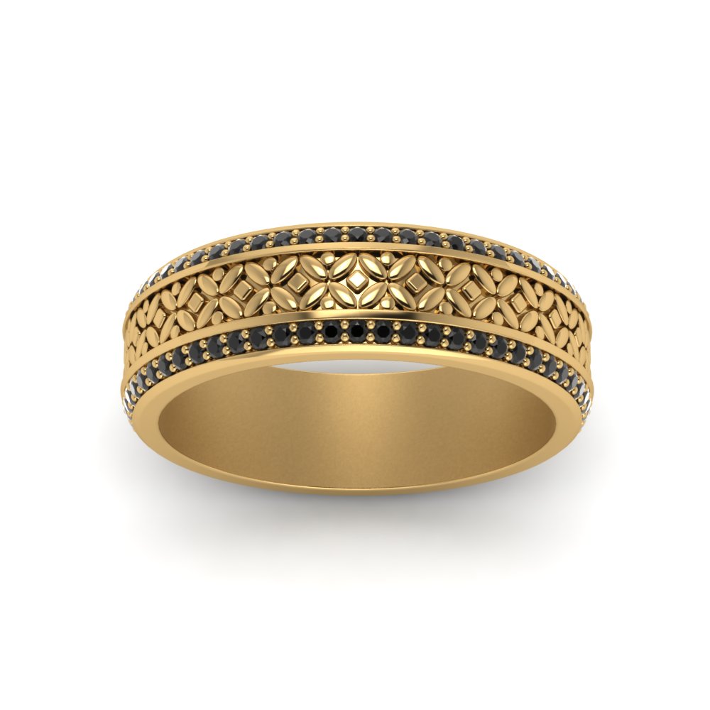vintage-wide-black-diamond-eternity-band-for-her-in-yellow-gold-FDEWB8645GBLACK-NL-YG