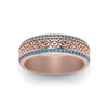 Load image into Gallery viewer, vintage-wide-blue-topaz-eternity-band-for-her-in-rose-gold-FDEWB8645GICBLTO-NL-RG
