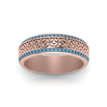 Load image into Gallery viewer, vintage-wide-blue-topaz-eternity-band-for-her-in-rose-gold-FDEWB8645GICBLTO-NL-RG
