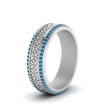 Load image into Gallery viewer, vintage-wide-blue-topaz-eternity-band-for-her-in-white-gold-FDEWB8645GICBLTO-NL-WG
