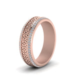 Load image into Gallery viewer, vintage-wide-diamond-eternity-band-for-her-in-rose-gold-FDEWB8645-NL-RG
