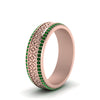 Load image into Gallery viewer, vintage-wide-emerald-eternity-band-for-her-in-rose-gold-FDEWB8645GEMGR-NL-RG