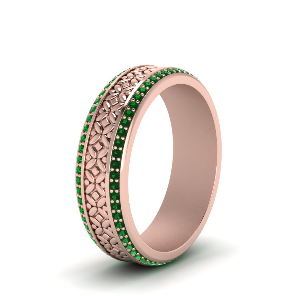 vintage-wide-emerald-eternity-band-for-her-in-rose-gold-FDEWB8645GEMGR-NL-RG