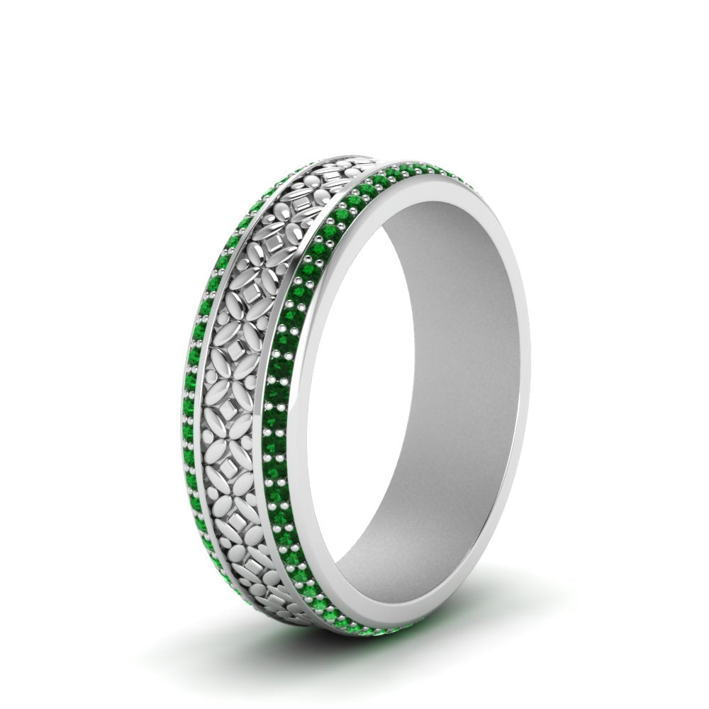 vintage-wide-emerald-eternity-band-for-her-in-white-gold-FDEWB8645GEMGR-NL-WG