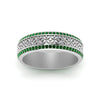 Load image into Gallery viewer, vintage-wide-emerald-eternity-band-for-her-in-white-gold-FDEWB8645GEMGR-NL-WG