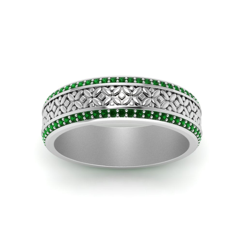 vintage-wide-emerald-eternity-band-for-her-in-white-gold-FDEWB8645GEMGR-NL-WG