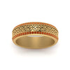 Load image into Gallery viewer, vintage-wide-orange-topaz-eternity-band-for-her-in-yellow-gold-FDEWB8645GSAOR-NL-YG