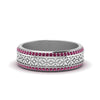 Load image into Gallery viewer, vintage-wide-pink-sapphire-eternity-band-for-her-in-white-gold-FDEWB8645GSADRPI-NL-WG