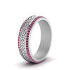 Load image into Gallery viewer, vintage-wide-pink-sapphire-eternity-band-for-her-in-white-gold-FDEWB8645GSADRPI-NL-WG