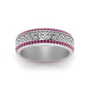 Load image into Gallery viewer, vintage-wide-pink-sapphire-eternity-band-for-her-in-white-gold-FDEWB8645GSADRPI-NL-WG