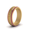 Load image into Gallery viewer, vintage-wide-pink-sapphire-eternity-band-for-her-in-yellow-gold-FDEWB8645GSADRPI-NL-YG
