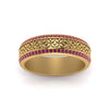 Load image into Gallery viewer, vintage-wide-pink-sapphire-eternity-band-for-her-in-yellow-gold-FDEWB8645GSADRPI-NL-YG