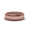 Load image into Gallery viewer, vintage-wide-ruby-eternity-band-for-her-in-rose-gold-FDEWB8645GRUDR-NL-RG