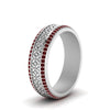Load image into Gallery viewer, vintage-wide-ruby-eternity-band-for-her-in-white-gold-FDEWB8645GRUDR-NL-WG