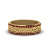 Load image into Gallery viewer, vintage-wide-ruby-eternity-band-for-her-in-yellow-gold-FDEWB8645GRUDR-NL-YG