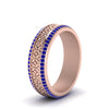 Load image into Gallery viewer, vintage-wide-sapphire-eternity-band-for-her-in-rose-gold-FDEWB8645GSABL-NL-RG
